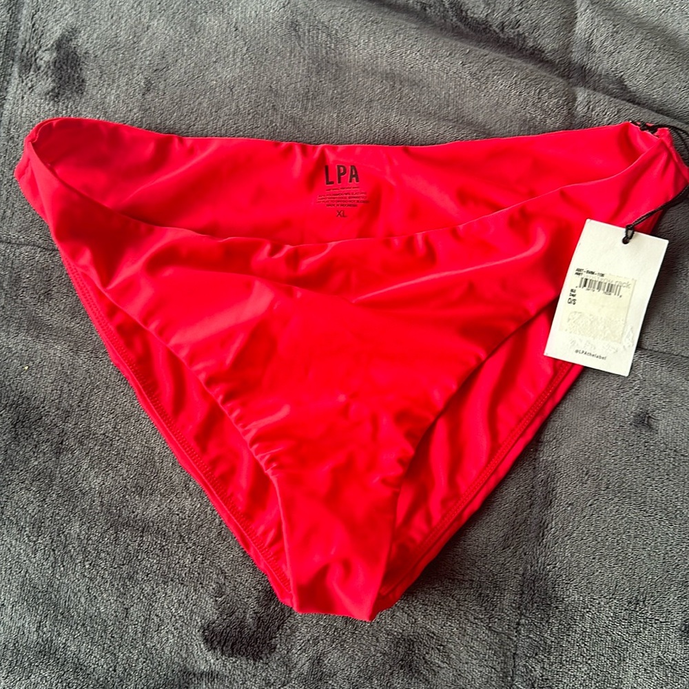 NWT LPA the Label Red Bikini Bottom XL